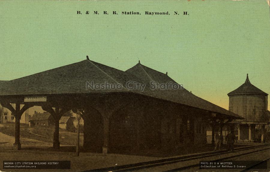 Postcard: Boston & Maine Railroad Station, Raymond, New Hampshire